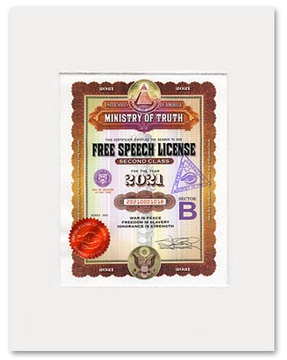 Free Speech License by Stephen Barnwell